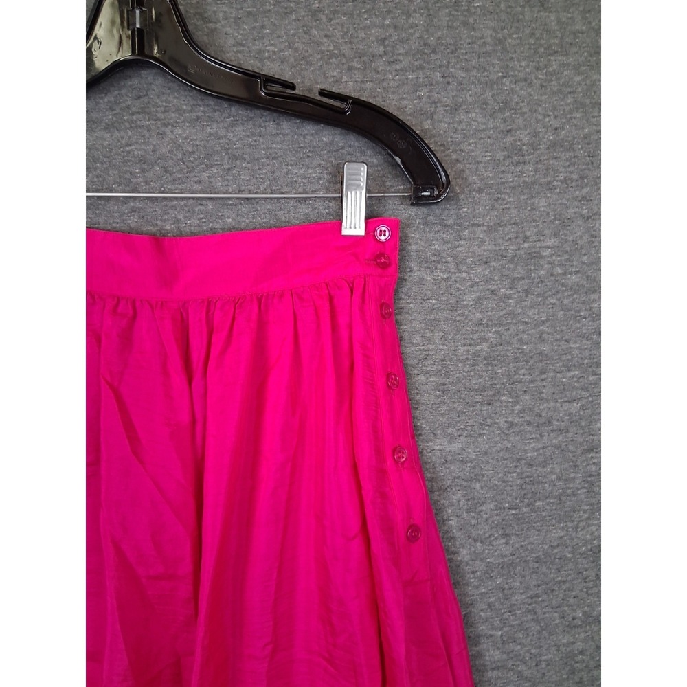 VTG UNO Womens Skirt Small Pink 100% Silk A Line Barbiecore Classic Retro - Picture 2 of 8